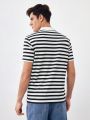 Manfinity Homme Men's Striped Short Sleeve Polo Shirt