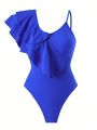 SHEIN Swim Chicsea Flounce Trimmed One-piece Swimsuit