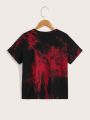 SHEIN Kids EVRYDAY Boys Letter Graphic Tie Dye Tee