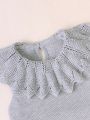 Baby Girls' Ruffle Edge Sweater Jumpsuit