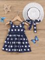 Polka Dot Sleeveless Baby Girls' Dress