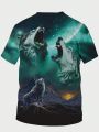Manfinity LEGND Men'S Plus Size 3d Wolf Printed T-Shirt