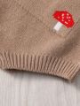 New Autumn And Winter Baby Girls Mushroom Pattern Suspender Sweater Climbing Clothes