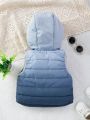 Baby Boy Ombre Hooded Vest Puffer Coat