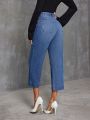 SHEIN Privé Straight High Waisted Jeans