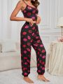 Women's Lip Pattern Printed Homewear Set