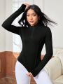 Daily&Casual Women'S Half Zipper Casual Yoga Sportswear Top