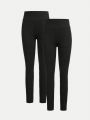 Teenage Girls High Waisted Casual Leggings