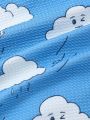 Baby Boys' Cartoon Cloud Pattern Printed Romper Shorts