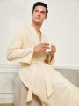 Men's Solid Color Bathrobe