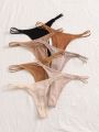 7pack Ribbed Knit No Show Panty Set