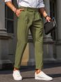 Manfinity Mode Men's Solid Color Suit Pants