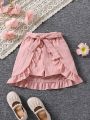 SHEIN Kids QTFun Girls (Small) Ruffle Hem Wrap Shorts