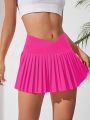 Daily&Casual V-Waist Pleated Sports Skort