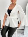 SHEIN Privé Plus Size Cloak Sleeve Suit