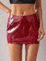 VIVANTE Faux Leather Micro Mini Skirt