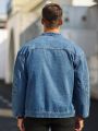 Manfinity LEGND Loose Men's Zipper Front Denim Jacket