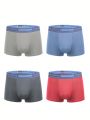 Men 4pcs Letter Graphic Boxer Brief