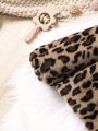 Baby Girl Leopard Print Fleece Coat & Hat