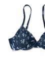 SHEIN Swim Vcay Floral Smocked Underwire Bikini Top