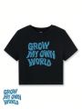 Aan Widyanto Short Sleeve Slim Fit Round Neck T-Shirt With Slogan Print