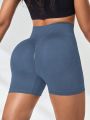 Wide Waistband Sports Shorts