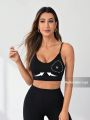 Yoga Basic Leopard Printed Sports Bra With Shoulder Straps