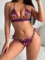 SHEIN Swim Vcay Vacation Style Printed Swimwear Set