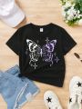 Tween Girl Butterfly Print Tee