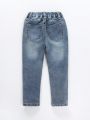 Boys' Vintage Street Style Comfortable Slim Fit Jeans With Elasticity