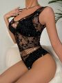 Ladies' Sexy Lace Hollow Out Bodystocking