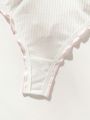 3pack Lettuce Trim Bow Front Panty Set