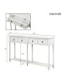 Console Table Sofa Table with Storage for Entryway with Drawers and Shelf