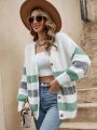 SHEIN Frenchy Striped Pattern Cardigan