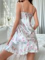 Floral Printed Cami Sleepwear Nightgown