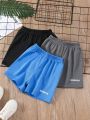 SHEIN Kids SPRTY Multi-Pack Boys' Sport Mesh Shorts Running Quick Dry Breathable Basketball Bottoms Summer New Style