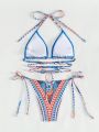 SHEIN Swim Vcay Women's Printed Swimsuit Set