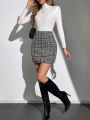 SHEIN Tall Women's Plaid Skirt