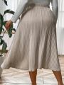 SHEIN LUNE Plus Ribbed Knit Skirt