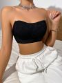 Women'S Solid Color Lace Splice Front Closure Push Up Bra