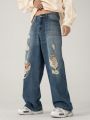 ROMWE Street Life Men's Ripped Jeans