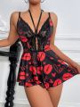 Women'S Sexy Lingerie Dress And Thong Set (Valentine'S Day)