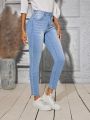 Light Blue Skinny Stretch Denim Pants