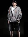 Football Men's Sports Zipper Hooded Jacket