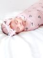 Newborn Heart Print Blanket & Headband Photography Prop