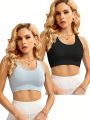 Yoga Basic 2pcs Seamless Cut-out Sports Bra