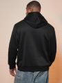 Manfinity LEGND Men Plus Figure Graphic Drawstring Hoodie