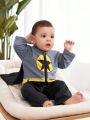 SHEIN Baby Boy'S Superhero Cape Style Outfit To Save The World
