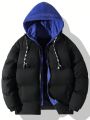 Manfinity Hypemode Men Drawstring Hooded Puffer Coat