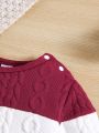 Baby Boys' Autumn & Winter Twist Flower Knitted Sweater And Denim Effect Pants Set